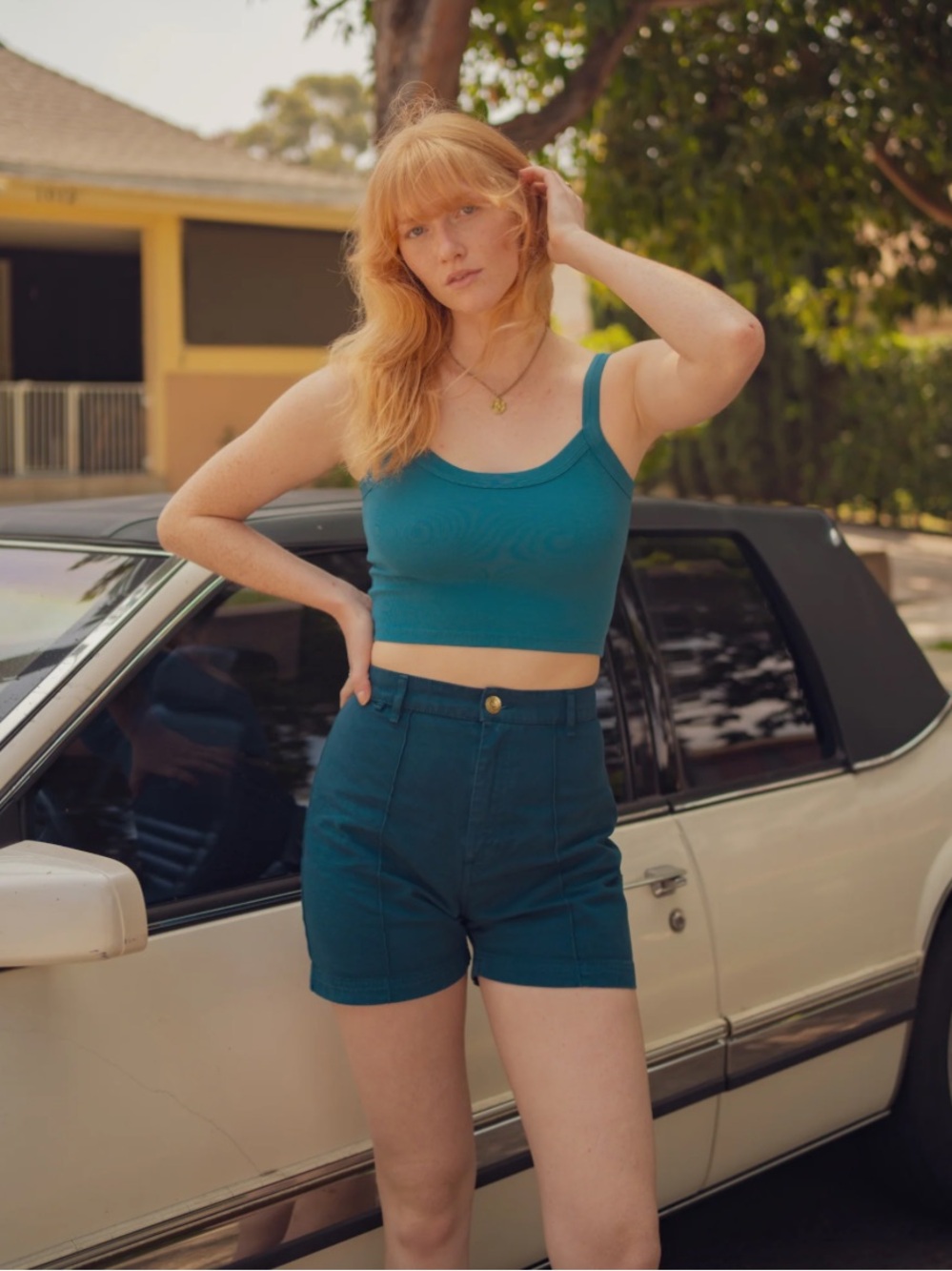 Big Bud Press Western Shorts (s) in baby blue - Picture 4 of 5